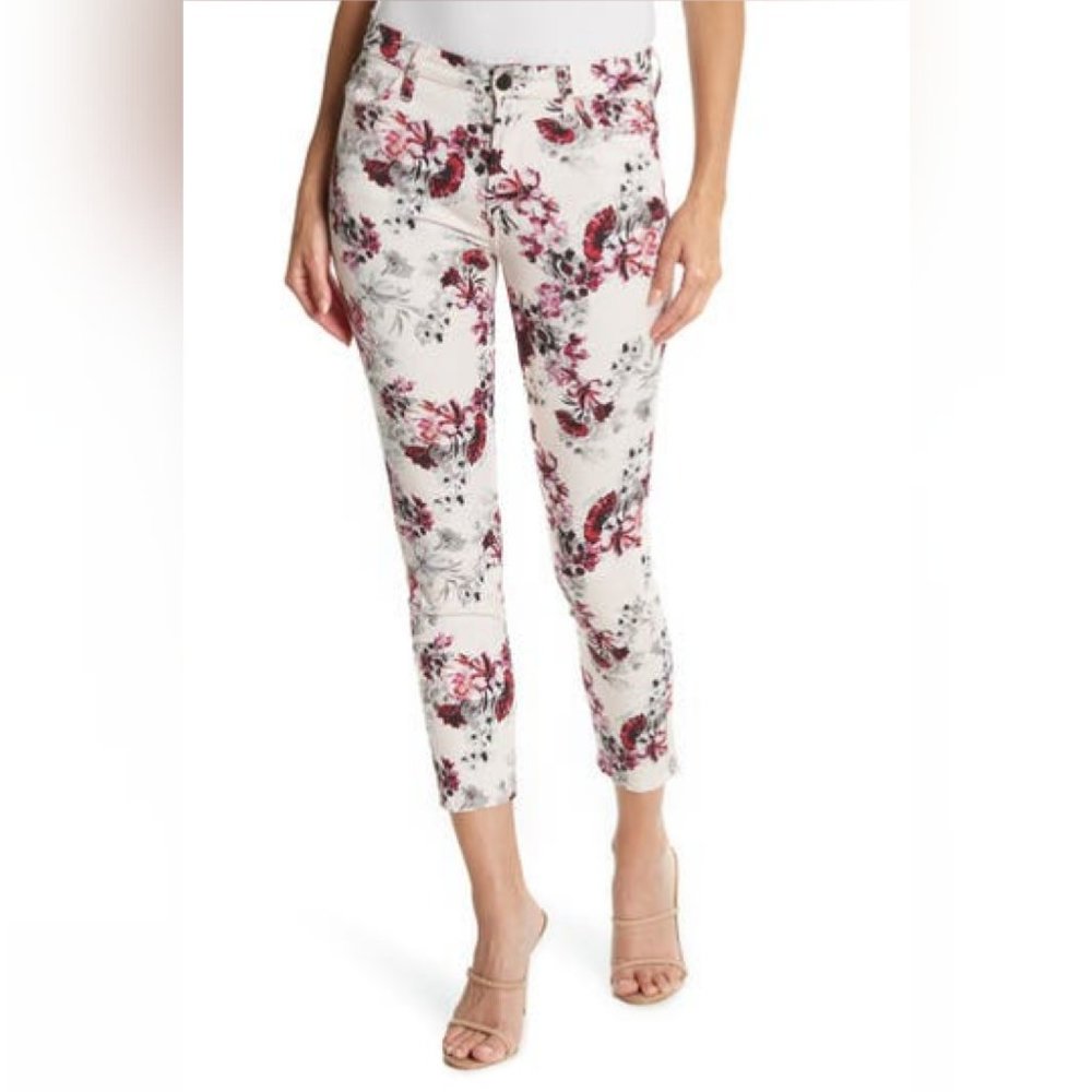 Ankle Crop Skinny Print Jeans